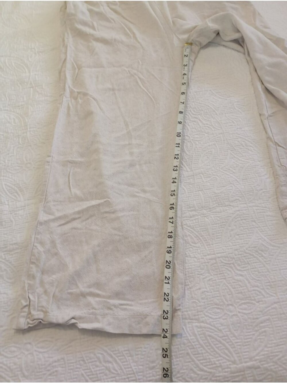 Monteau Los Angeles Women Strapless Jumpsuit Beige Black Trim Medium Linen Blend - Picture 11 of 13
